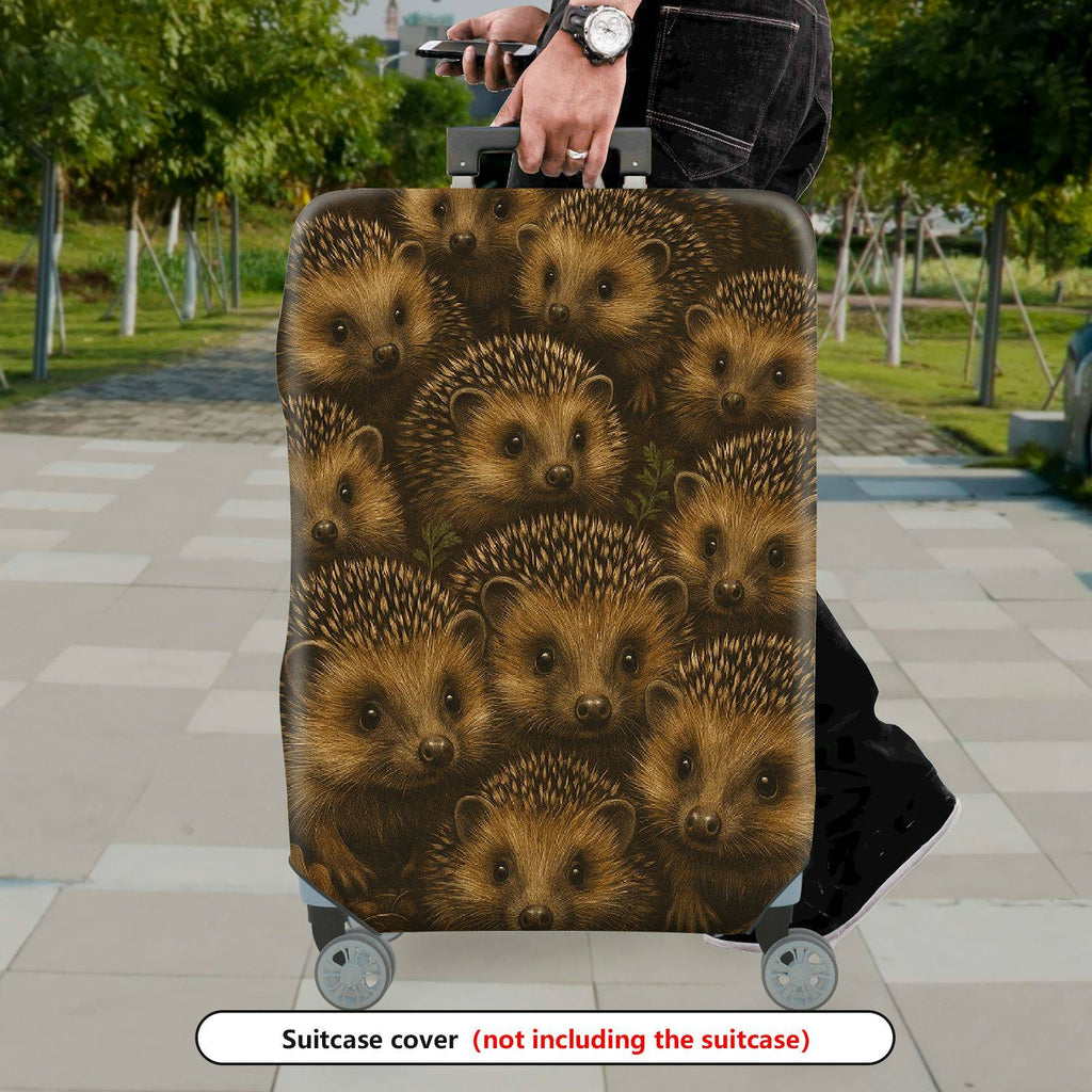 1-Piece Hedgehog Nature Animals Forest Wildlife Cute  Suitcase Luggage Cover, Stretch Protective Sleeve