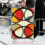 1-Piece Modern Abstract Geometric Colorful Bold Artistic  Suitcase Luggage Cover, Stretch Protective Sleeve