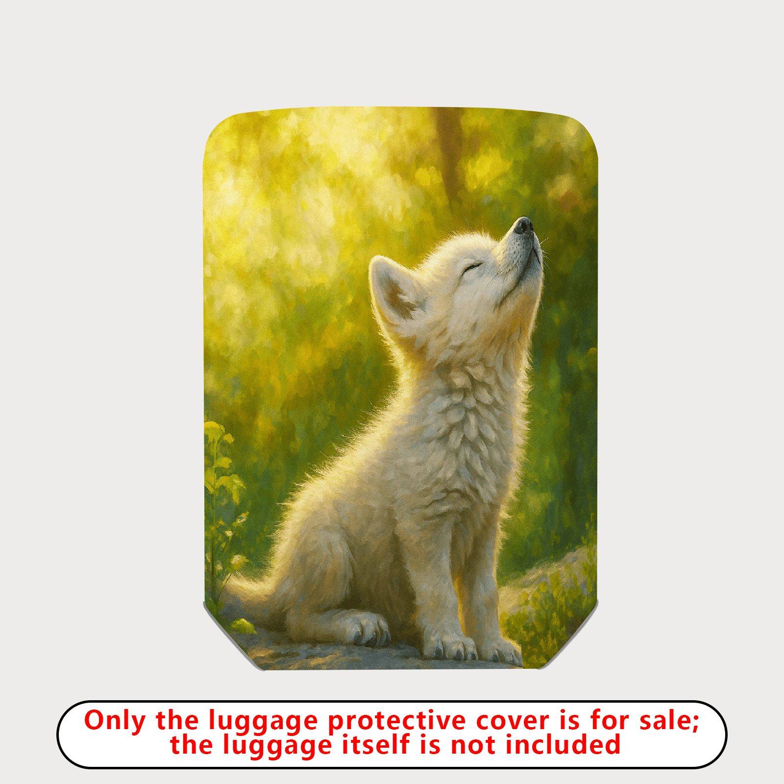 1-Piece Cute Animal Scenic Nature Yellow Happy  Suitcase Luggage Cover, Stretch Protective Sleeve