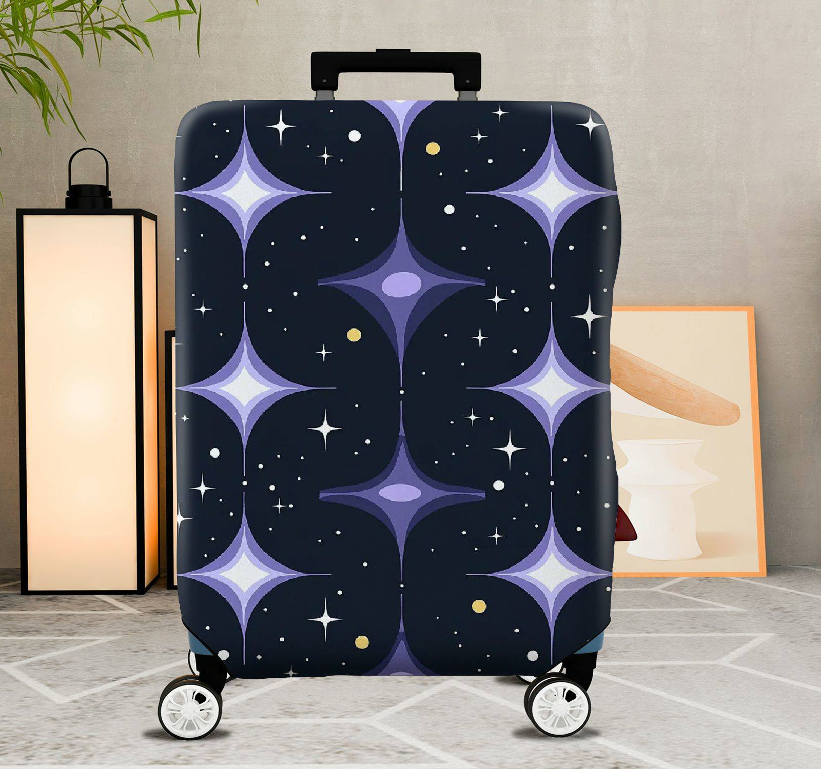 1-Piece Space Star Galaxy Constellation Celestial Cosmic  Suitcase Luggage Cover, Stretch Protective Sleeve