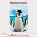 1-Piece Cute Penguin Arctic Ice Snow Wildlife Travel  Suitcase Luggage Cover, Stretch Protective Sleeve