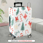 1-Piece Christmas Holiday Festive Xmas Seasonal  Suitcase Luggage Cover, Stretch Protective Sleeve