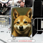 1-Piece Animal Ear Artistic Green Nature Travel  Suitcase Luggage Cover, Stretch Protective Sleeve