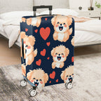1-Piece Cute Dog Heart  Travel Holiday Fun  Suitcase Luggage Cover, Stretch Protective Sleeve