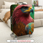1-Piece Vibrant Parrot Bird Colorful Nature Artistic Wildlife  Suitcase Luggage Cover, Stretch Protective Sleeve