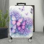 1-Piece Butterfly Floral Pastel Elegant Artistic  Suitcase Luggage Cover, Stretch Protective Sleeve