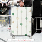 1-Piece Green Beige Abstract Geometric Minimalist Modern  Suitcase Luggage Cover, Stretch Protective Sleeve