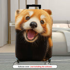 1-Piece Cute Red Panda Animal Fun Cover Happy Travel  Suitcase Luggage Cover, Stretch Protective Sleeve