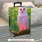 1-Piece Cute Owl Pink Forest Nature Animal  Suitcase Luggage Cover, Stretch Protective Sleeve