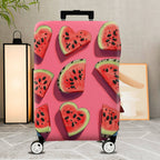1-Piece Watermelon Heart Fruit Pink Cute Fun Colorful  Suitcase Luggage Cover, Stretch Protective Sleeve