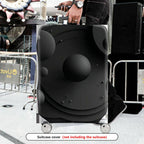 1-Piece Black Sphere Abstract Geometric Modern Art  Suitcase Luggage Cover, Stretch Protective Sleeve