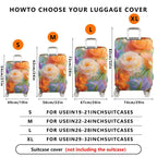 1-Piece Floral Colorful Artistic Bloom Garden Flower  Suitcase Luggage Cover, Stretch Protective Sleeve