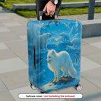 1-Piece Arctic Animals Ocean Landscape Wildlife Icebergs Winter  Suitcase Luggage Cover, Stretch Protective Sleeve