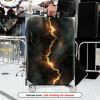 1-Piece Abstract Lightning Crack Pattern Dark Marble Modern Stylish Unique  Suitcase Luggage Cover, Stretch Protective Sleeve