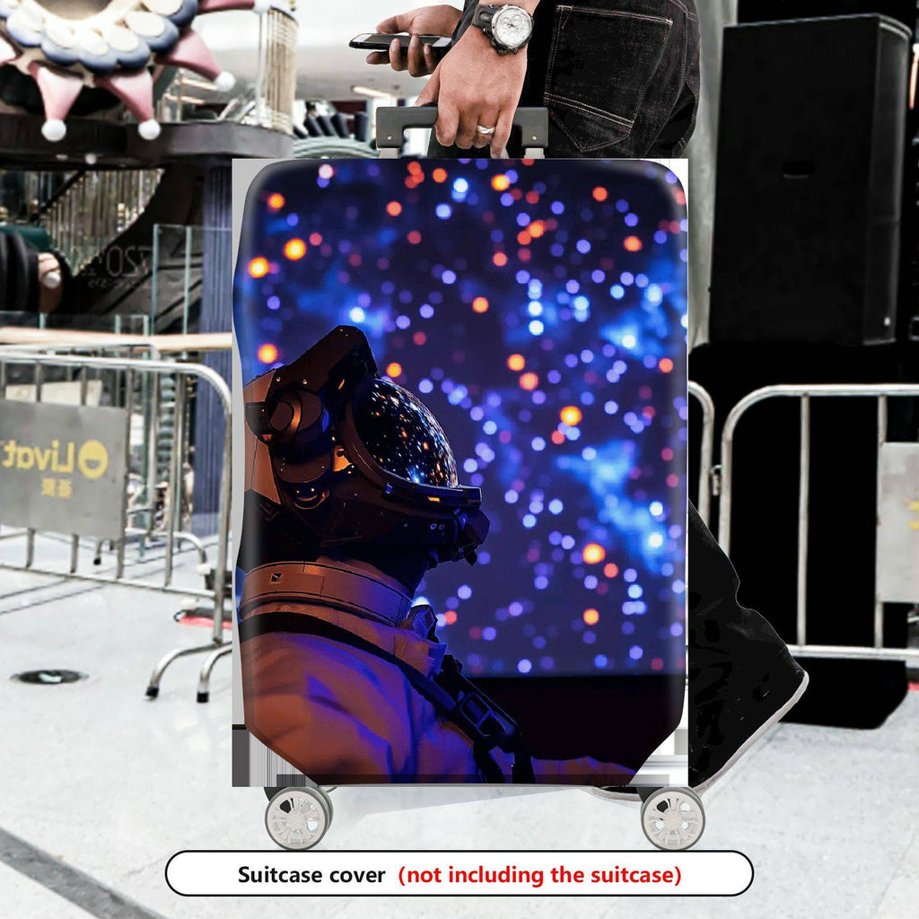 1-Piece Astronaut Galaxy Space Stars Cosmic Adventure  Suitcase Luggage Cover, Stretch Protective Sleeve