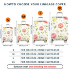 1-Piece Floral Spring Summer Vibrant Colorful Nature  Suitcase Luggage Cover, Stretch Protective Sleeve