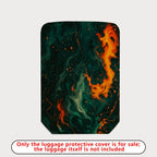 1-Piece Cosmic Flame Swirl Galaxy Artistic Abstract  Suitcase Luggage Cover, Stretch Protective Sleeve