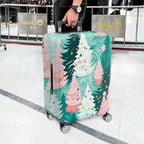 1-Piece Christmas Tree Festive Winter Holiday Pattern  Suitcase Luggage Cover, Stretch Protective Sleeve