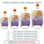 1-Piece Landscape Tree Red Mountain Cloud  Suitcase Luggage Cover, Stretch Protective Sleeve