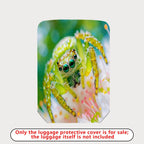 1-Piece Green Spider Floral Nature Animal Travel  Suitcase Luggage Cover, Stretch Protective Sleeve