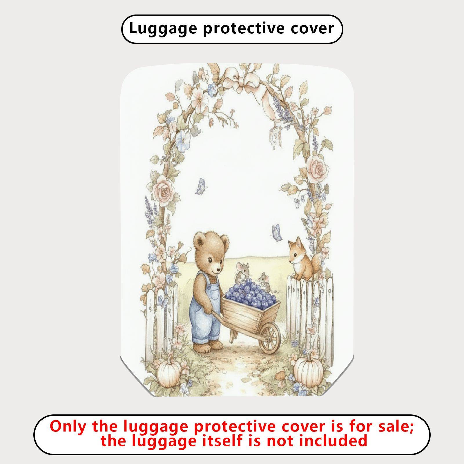 1-Piece Animal Flowers Arch Nature  Suitcase Luggage Cover, Stretch Protective Sleeve