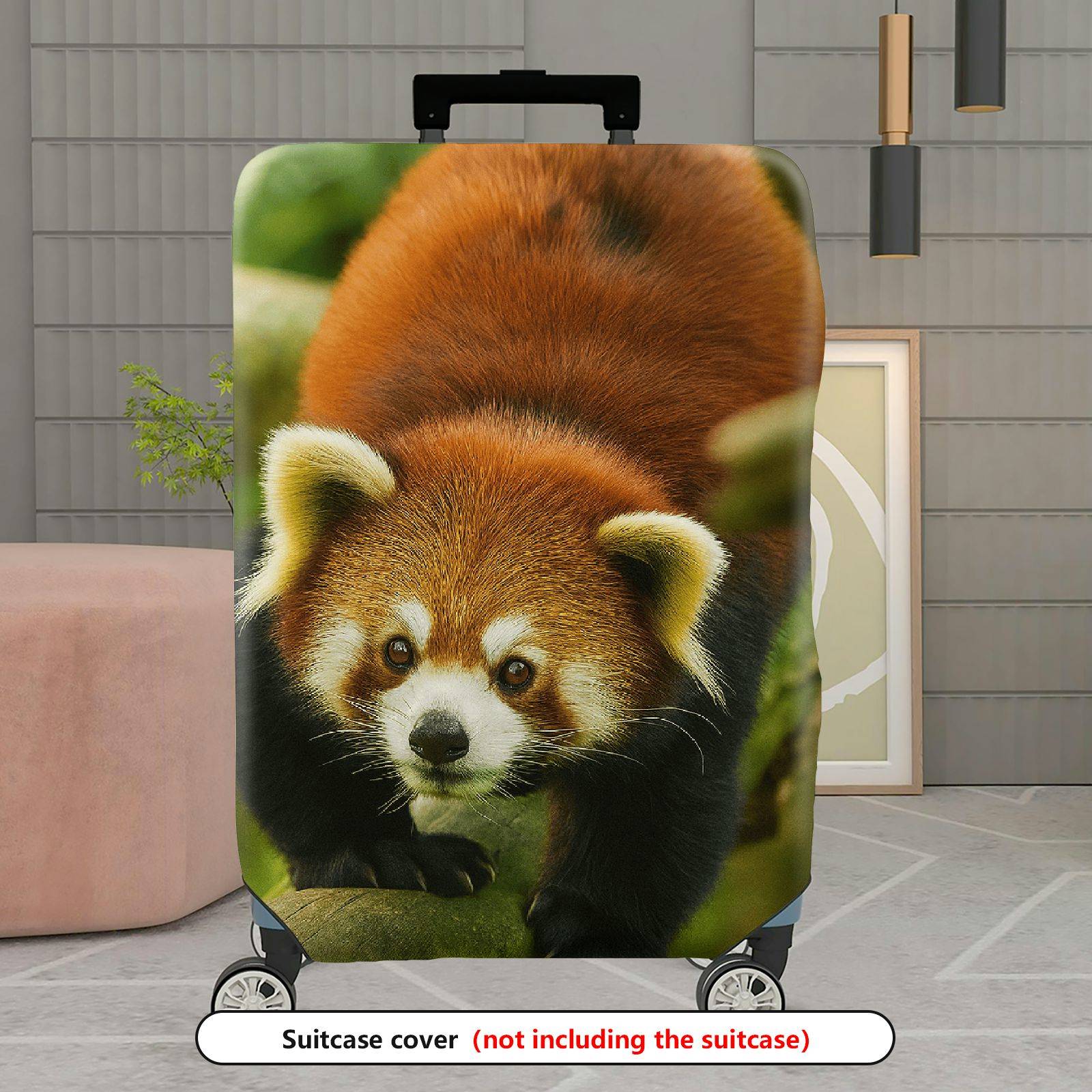 1-Piece Cute Animal Nature Red Panda Wildlife Forest  Suitcase Luggage Cover, Stretch Protective Sleeve