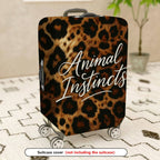 1-Piece Animal Instincts Leopard Print Wild Pattern Bold Style Travel  Suitcase Luggage Cover, Stretch Protective Sleeve