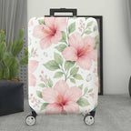 1-Piece Floral Pink Blossom Leaf Artistic Pattern Creative Nature  Suitcase Luggage Cover, Stretch Protective Sleeve