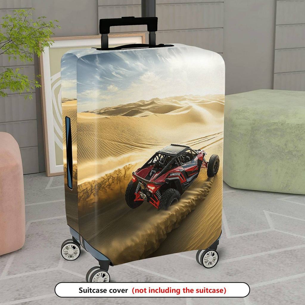 1-Piece Desert Racing Car Adventure Landscape Luggage  Suitcase Luggage Cover, Stretch Protective Sleeve