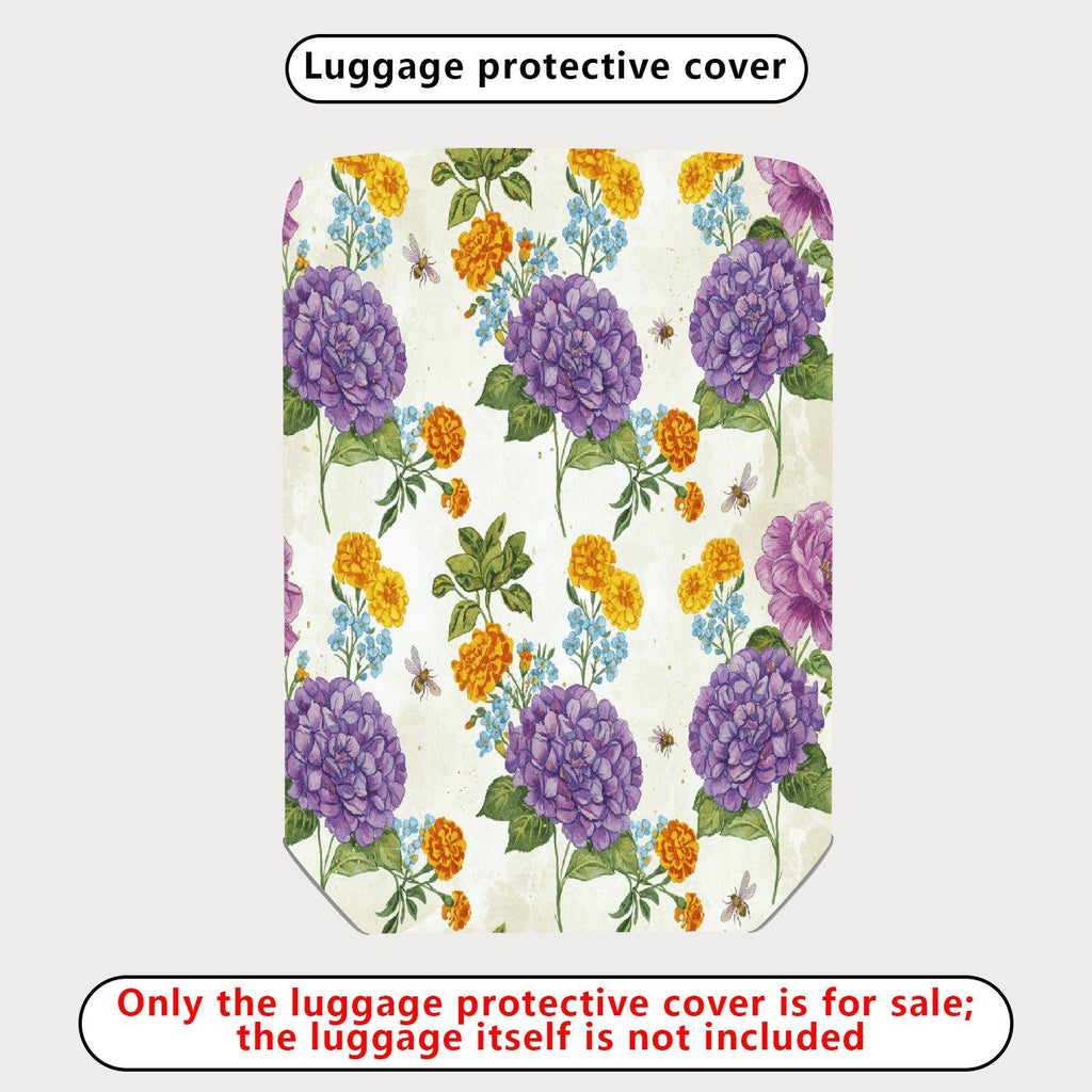 1-Piece Floral Colorful Nature Vibrant Spring Holiday  Suitcase Luggage Cover, Stretch Protective Sleeve