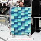 1-Piece Blue Geometric Abstract Modern Stylish Vibrant  Suitcase Luggage Cover, Stretch Protective Sleeve