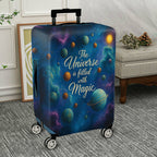 1-Piece Universe Galaxy Space Magic Cosmic Celestial  Suitcase Luggage Cover, Stretch Protective Sleeve