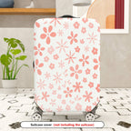 1-Piece Pink Floral Flower Blossom Daisy Spring Holiday  Suitcase Luggage Cover, Stretch Protective Sleeve