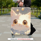 1-Piece Cute Cat Starry Night  Animal Lovely  Suitcase Luggage Cover, Stretch Protective Sleeve