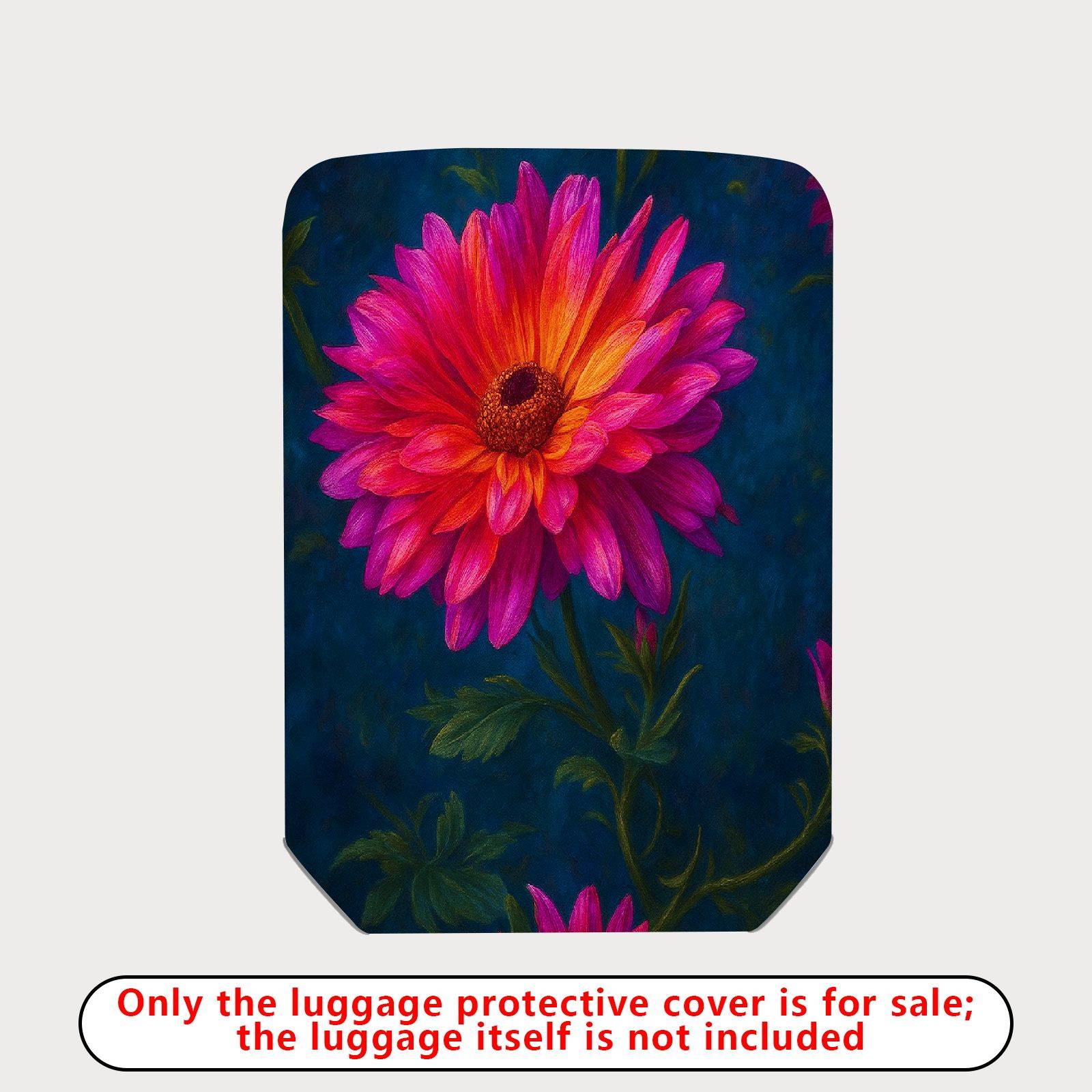 1-Piece Vibrant Floral Colorful Artistic Daisy Nature Garden  Suitcase Luggage Cover, Stretch Protective Sleeve
