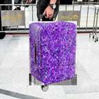 1-Piece Purple Geometric Mosaic Pattern  Suitcase Luggage Cover, Stretch Protective Sleeve