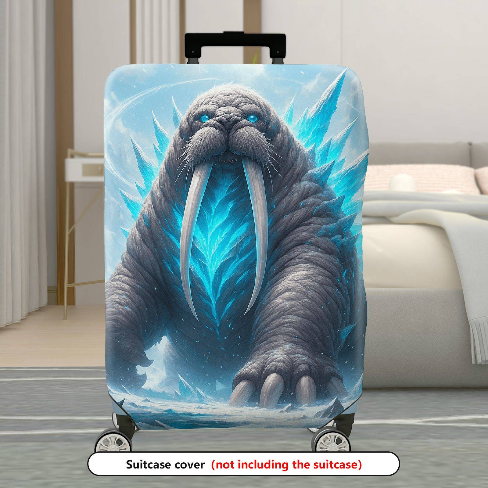 1-Piece Arctic Walrus Ice Fantasy Wildlife Creature  Suitcase Luggage Cover, Stretch Protective Sleeve