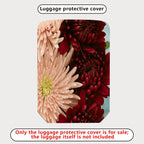1-Piece Floral Chrysanthemum Colorful Elegant Artistic  Suitcase Luggage Cover, Stretch Protective Sleeve