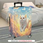 1-Piece Cute Cat Cloud Sky Dove Fantasy  Suitcase Luggage Cover, Stretch Protective Sleeve