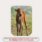 1-Piece Animal Nature Wildlife Calf Grassland Peaceful  Suitcase Luggage Cover, Stretch Protective Sleeve