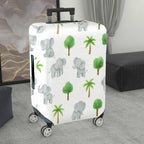 1-Piece Cute Elephant  Tree Plant Jungle  Suitcase Luggage Cover, Stretch Protective Sleeve