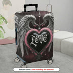 1-Piece Angel Heart Gothic Love Stylish  Suitcase Luggage Cover, Stretch Protective Sleeve