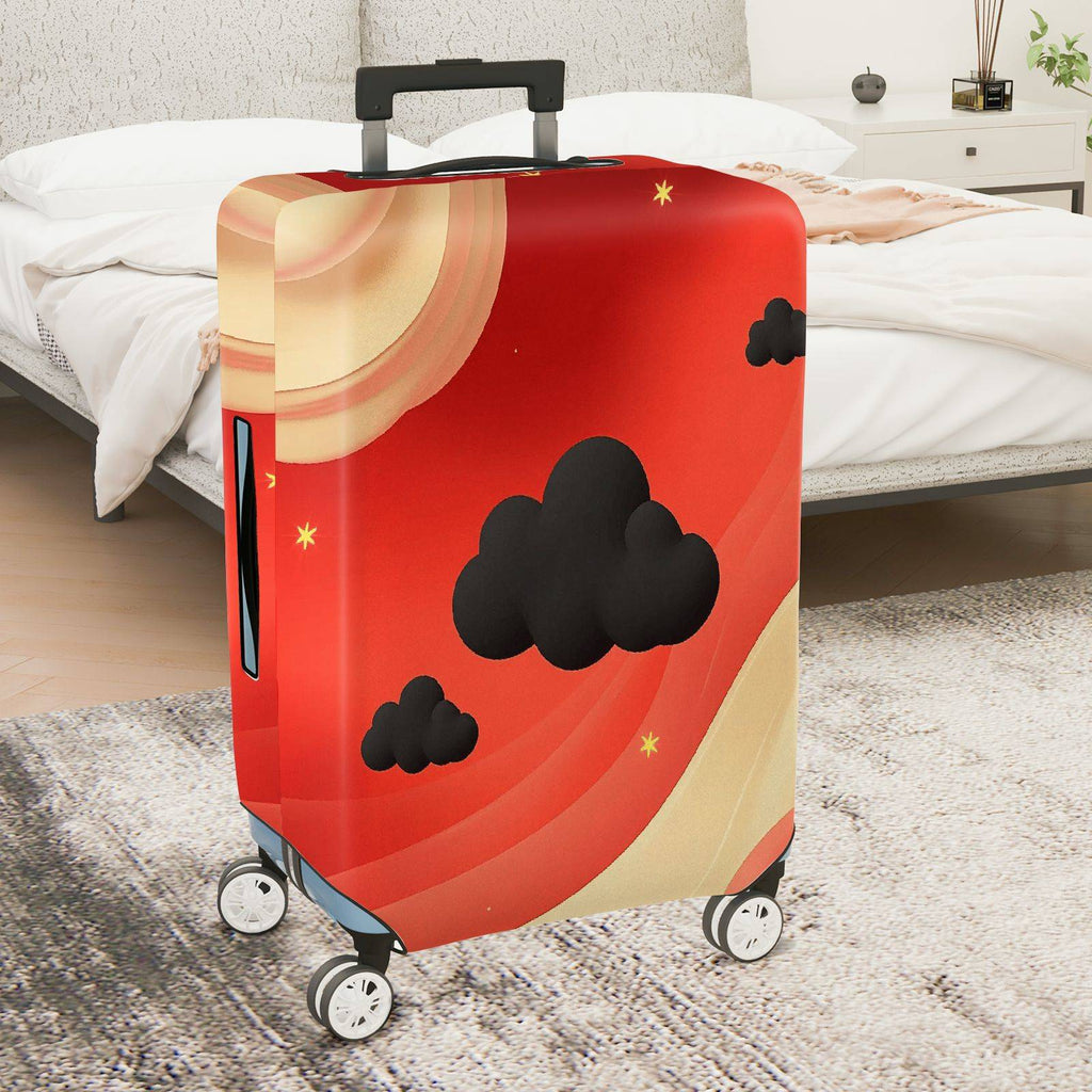 1-Piece Abstract Cosmic Starry Cloud Vibrant  Suitcase Luggage Cover, Stretch Protective Sleeve
