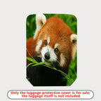 1-Piece Red Panda Nature Animal Wildlife Lush Green Cute  Suitcase Luggage Cover, Stretch Protective Sleeve