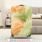 1-Piece Abstract Feather Pattern Pastel Art Style Vibrant  Suitcase Luggage Cover, Stretch Protective Sleeve