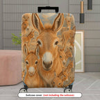 1-Piece Donkey Animal Nature Wilderness Art Cute  Suitcase Luggage Cover, Stretch Protective Sleeve