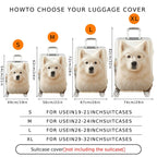 1-Piece Cute Dog Glasses White Living Room Sofa  Suitcase Luggage Cover, Stretch Protective Sleeve