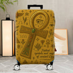 1-Piece Ancient Egyptian Hieroglyphic Ankh Mystical Pyramid  Suitcase Luggage Cover, Stretch Protective Sleeve