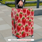 1-Piece Strawberry Red Fruit Fresh Pattern Cute Travel  Suitcase Luggage Cover, Stretch Protective Sleeve