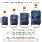1-Piece Galaxy Cat Space Cosmic Astronaut Art  Suitcase Luggage Cover, Stretch Protective Sleeve